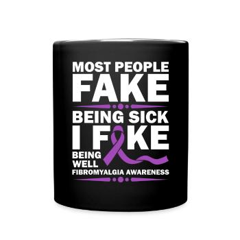Most people pretend to be sick - Full Colour Mug - black - Front