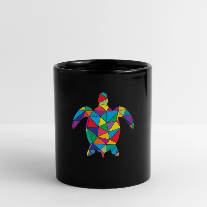 Low Poly Turtle Geometry Polygon Turtle Full Colour Mug