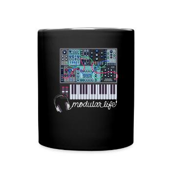 Modular Life Electronic Musical Synthesizer - Full Colour Mug - black - Front