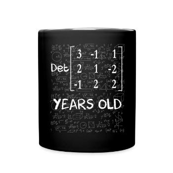 25th anniversary 25 years matrix determinant - Full Colour Mug - black - Front