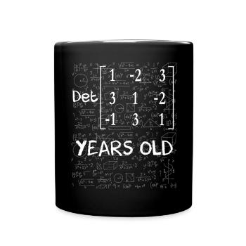 39. Geburtstag 39 Jahre Matrixdeterminante - Tasse einfarbig - Schwarz - Vorne