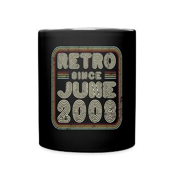 Anniversaire Juin 2008 Cadeau rétro - Mug uni - noir - Devant