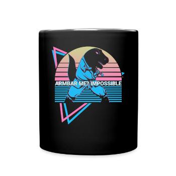 Funny Jiu Jitsu BJJ Retro - Full Colour Mug - black - Front