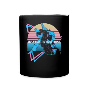 Funny Jiu Jitsu Retro - Full Colour Mug - black - Front