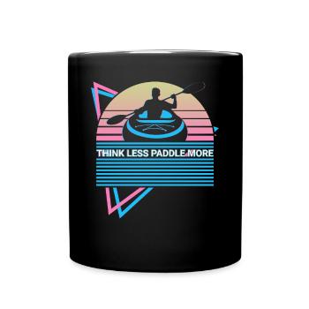 Lustiges Kajak Kajakfahren Retro - Tasse einfarbig - Schwarz - Vorne