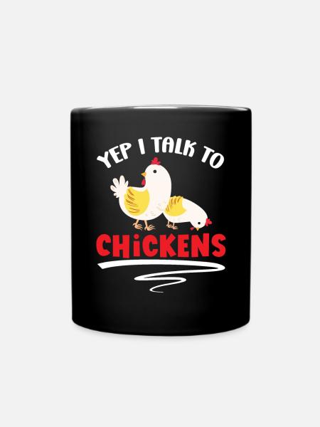 Hühnerbauer Hühnerflüsterer Bauernhoftier - Tasse einfarbig - Schwarz