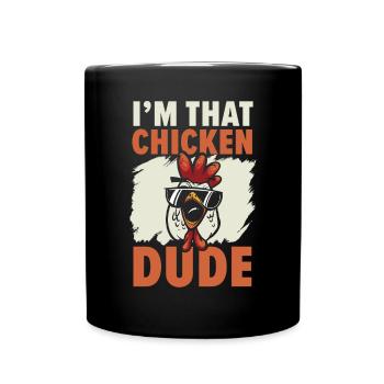 Poulet fermier Poulet Chuchoteur Animal de la ferme - Mug uni - noir - Devant