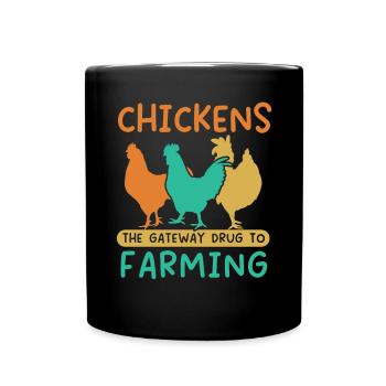 Éleveur de poulet Chuchoteur de poulet Animal de ferme - Mug uni - noir - Devant