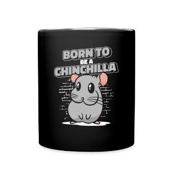 Né pour être un chinchilla à queue courte longue queue - Mug uni - noir - Devant