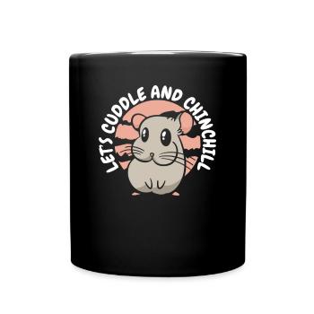 Let’s Cuddle And Chinchill Long Tail Long Hair - Mug uni - noir - Devant