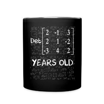 51. Geburtstag 51 Jahre Matrixdeterminante - Tasse einfarbig - Schwarz - Vorne