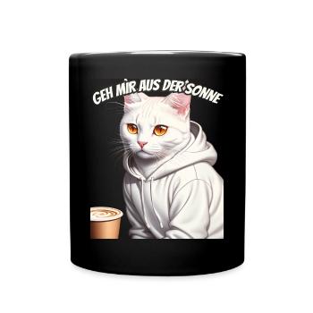 Geh mir aus der Sonne Freche Frauen Sprüche Kaffe - Full Colour Mug - black - Front