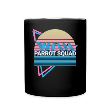 Parrot Squad Cockatiel Retro - Mug uni - noir - Devant