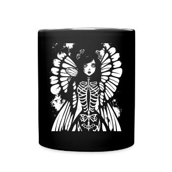 Fairycore Ästhetik Skelett Fee Goth Gothic G - Tasse einfarbig - Schwarz - Vorne