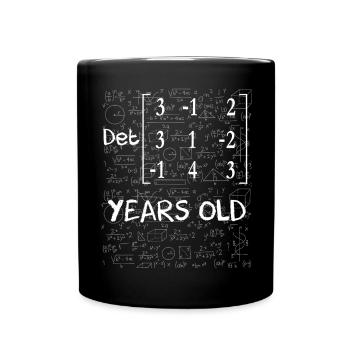 66. Geburtstag 66 Jahre Matrixdeterminante - Tasse einfarbig - Schwarz - Vorne