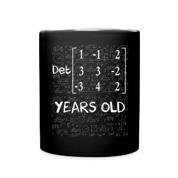 56. Geburtstag 56 Jahre Matrixdeterminante - Tasse einfarbig - Schwarz - Vorne