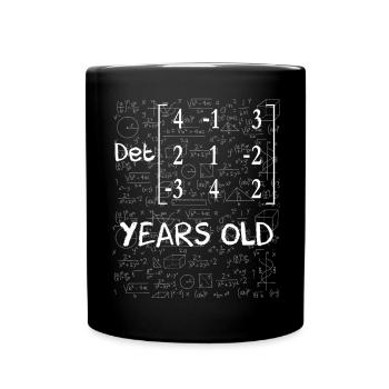 71. Geburtstag 71 Jahre Matrixdeterminante - Tasse einfarbig - Schwarz - Vorne