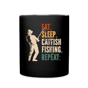 Pêche au poisson-chat Pêcheurs à la ligne - Mug uni - noir - Devant