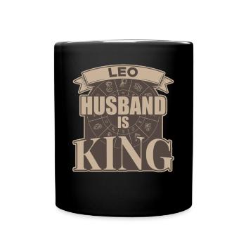 Le mari du Lion est roi - Mug uni - noir - Devant