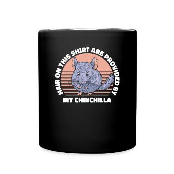 Hairs Are Provided By My Chinchilla Kurzschwanz - Tasse einfarbig - Schwarz - Vorne