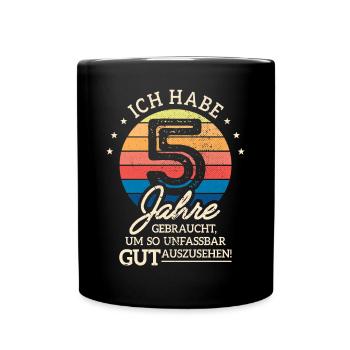 5. Geburtstag Geschenk Habe 5 Jahre Gebraucht - Tasse einfarbig - Schwarz - Vorne
