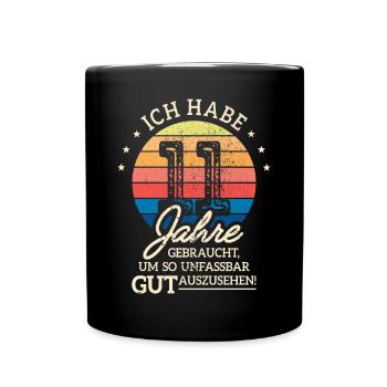 11. Geburtstag Geschenk Habe 11 Jahre Gebraucht - Tasse einfarbig - Schwarz - Vorne