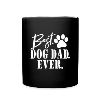 Bester Hundevater aller Zeiten Vatertagsgeschenkbester PapaHundevater - Tasse einfarbig - Schwarz - Vorne