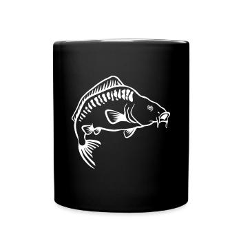 Karpfen angelnHaie - Tasse einfarbig - Schwarz - Vorne