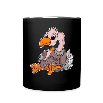 Famille des vautours - vautour avec bébé - Mug uni - noir - Devant
