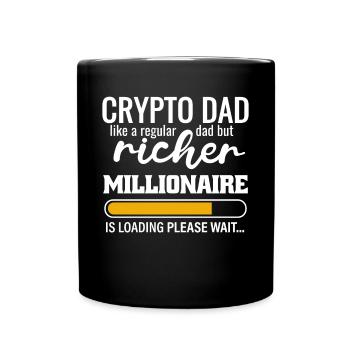 Un Crypto Dad comme un papa normal mais plus riche - Mug uni - noir - Devant