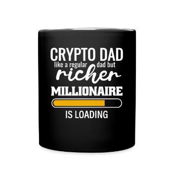 Un Crypto Dad comme un papa normal mais plus riche - Mug uni - noir - Devant