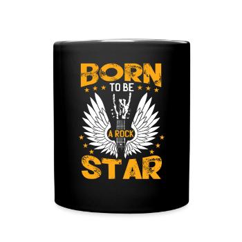Born To Be A Rock Star Kids Guitariste Rock - Mug uni - noir - Devant