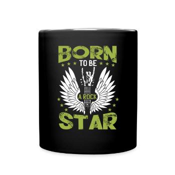 Né pour être un guitariste rock star - Mug uni - noir - Devant