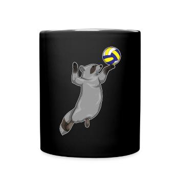 Joueur de volley-ball Raccoon Volley-ball - Mug uni - noir - Devant