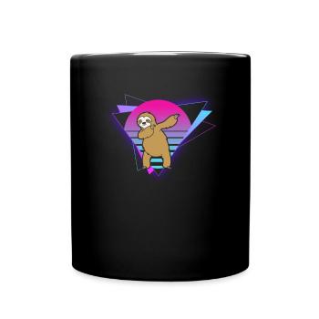 Paresseux Vaporwave - Mug uni - noir - Devant
