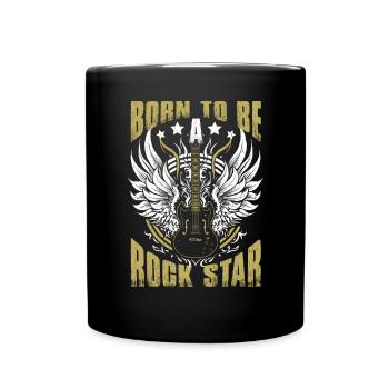 Born To Be A Rock Star Guitar - Mug uni - noir - Devant