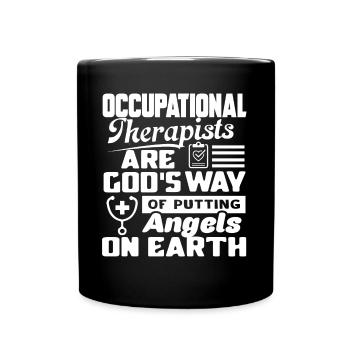 Occupational Therapists Angels - Full Colour Mug - black - Front