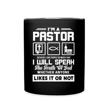 Pastor Pastor Love People - Full Colour Mug - black - Front