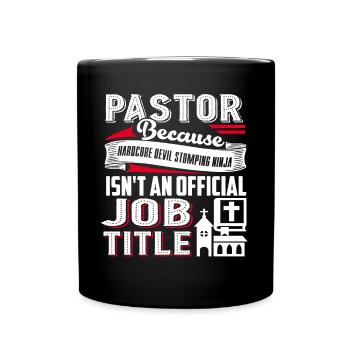 Pastor Pastor Job Title - Full Colour Mug - black - Front