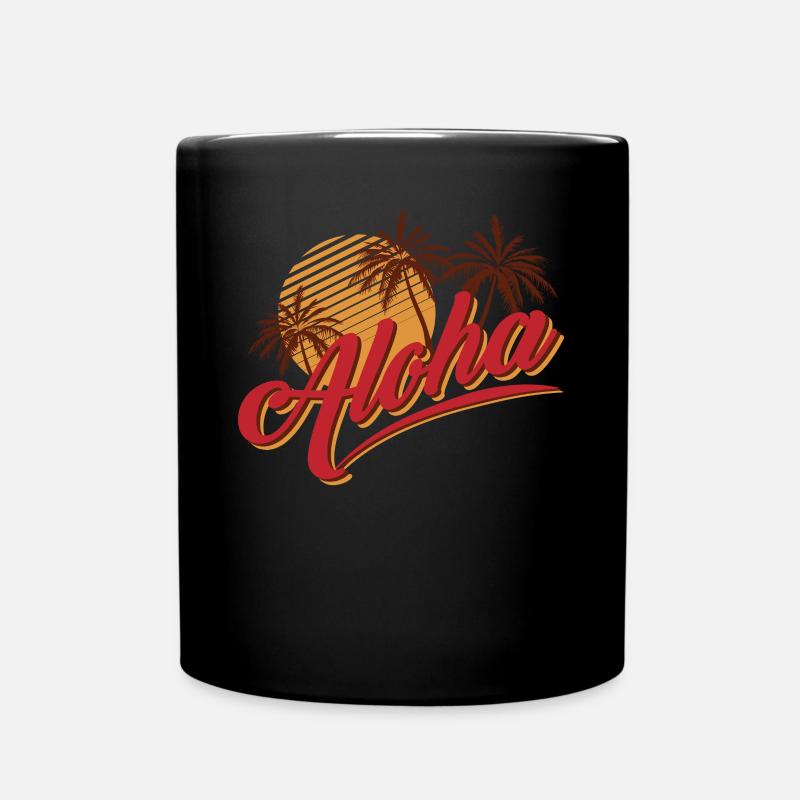 Aloha Hawaiian Retro Sommer Tropical Hawaii Aloha - Tasse einfarbig - Schwarz