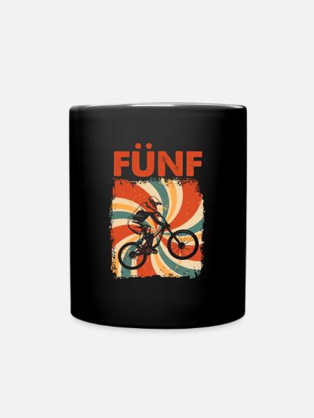 5. Geburtstag Mountainbike 5 Geburtstagshirt MTB - Tasse einfarbig - Schwarz