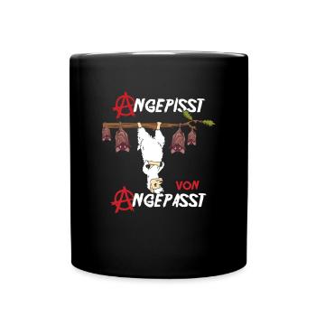 Angepisst von Angepasst Be Different Lama Anarchie - Tasse einfarbig - Schwarz - Vorne