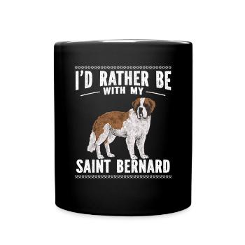 St. Bernard St. Bernard Dog Dog - Full Colour Mug - black - Front