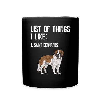 St. Bernard St. Bernard Dog Dog - Full Colour Mug - black - Front