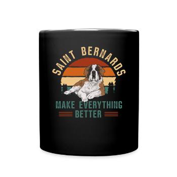 Saint-Bernard Chien Saint-Bernard - Mug uni - noir - Devant
