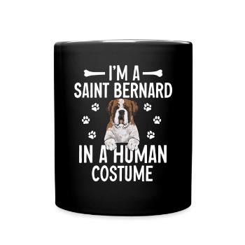 Saint-Bernard Chien Saint-Bernard - Mug uni - noir - Devant