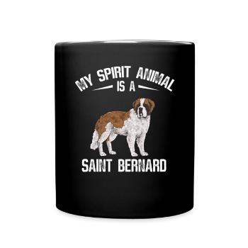 Saint-Bernard Chien Saint-Bernard - Mug uni - noir - Devant