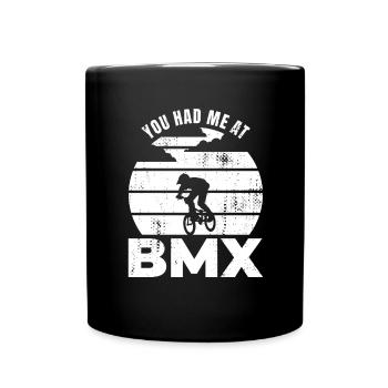 BMX Rider Slogan - Full Colour Mug - black - Front
