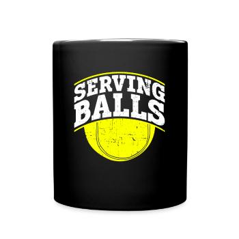 Balles de service - Tennis amusant - Mug uni - noir - Devant