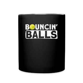 Bouncin' Balls - Tennis amusant - Mug uni - noir - Devant
